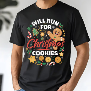 Camiseta Vai Correr Por Biscoitos De Natal Piada De Natal