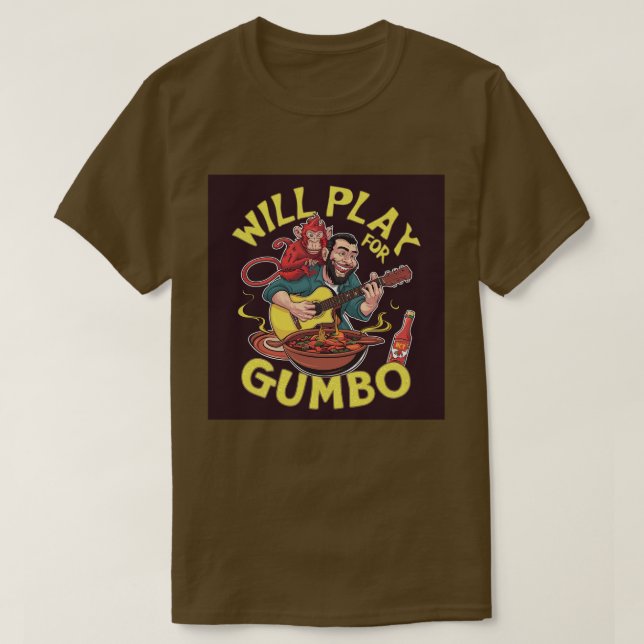Camiseta Vai jogar para o gumbo (Frente do Design)