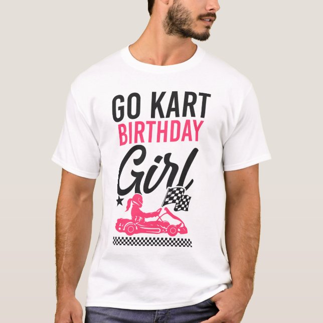 Camiseta Vai Kart Ir Kart Aniversário Rapariga Aniversário  (Frente)
