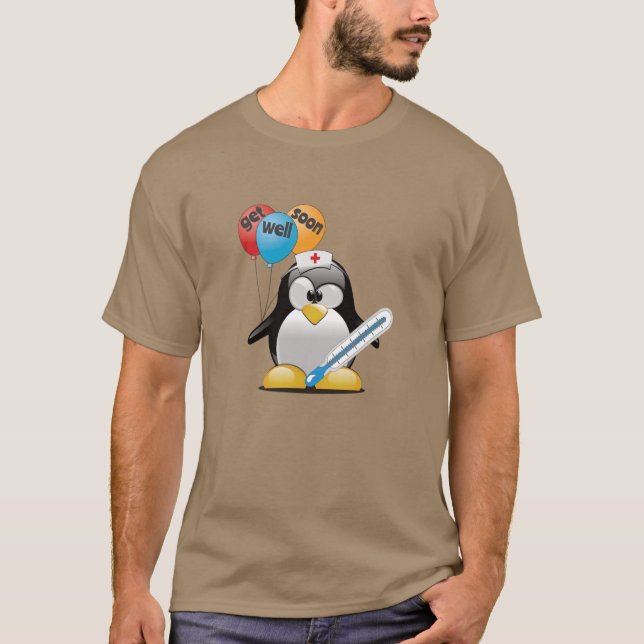 Camiseta Vai logo. Enfermeira de pinguins. (Frente)