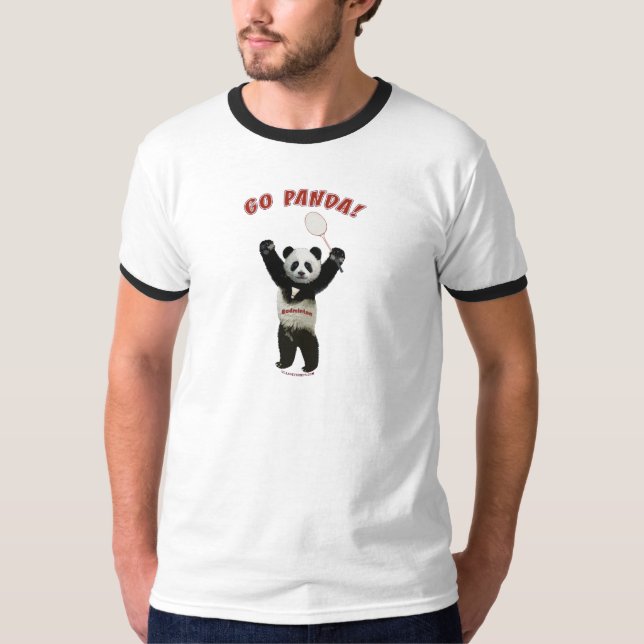 Camiseta Vai o Badminton da panda (Frente)