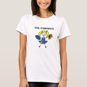 Camiseta Vai, o café! T-shirt do cheerleader (louro)