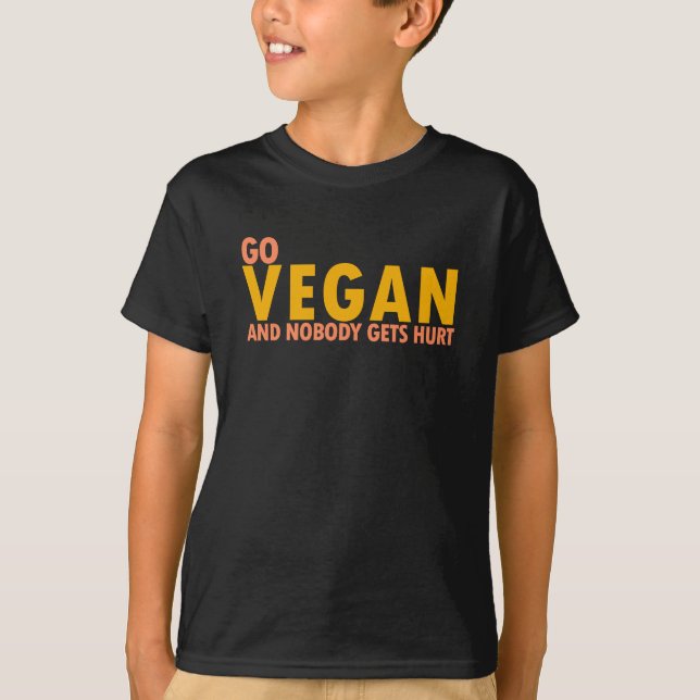 Camiseta Vai o Vegan - Vegan, vegetarianos - o design D3 (Frente)