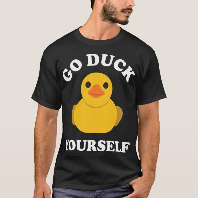 Camiseta Vai Pato de Borracha Ducky Ducking preto  (Frente)
