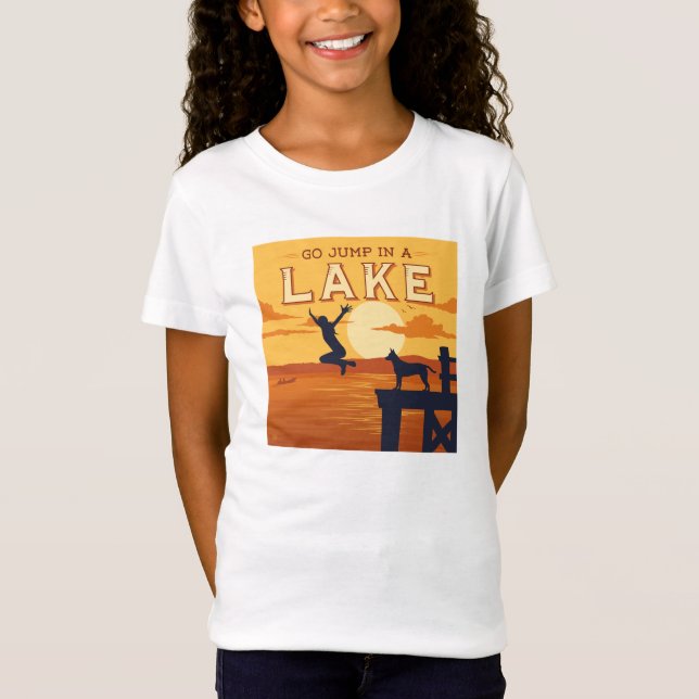 Camiseta Vai Saltar Em Um Lago (Frente)