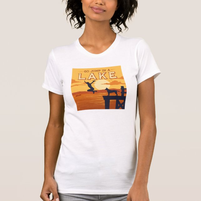 Camiseta Vai Saltar Em Um Lago (Frente)