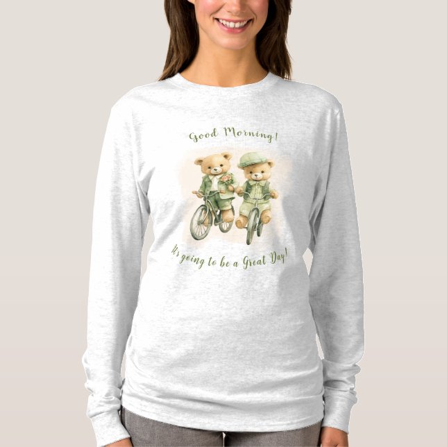 Camiseta Vai ser uma T-Shirt de Capa Longa e Excelente Dia (Frente)