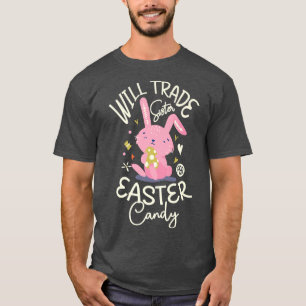 Camiseta Vai trocar a irmã por doces de páscoa para um Fa P