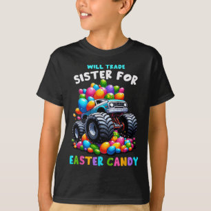 Camiseta Vai Trocar A Irmã Por Páscoas Que Engraçado Ovo Hu