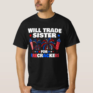 Camiseta Vai Trocar Irmã Por Bombeiros Em 4 De Julho