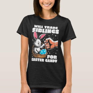 Camiseta Vai Trocar Irmãos Por Doces De Páscoa Coelho De Pá