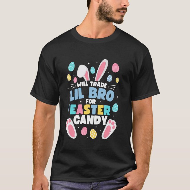 Camiseta Vai Trocar O Irmão Lil Por Páscoa Engraçado. (Frente)