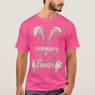 Camiseta Vai trocar o vovô por ovos de Páscoa doce Crianças
