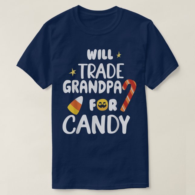 Camiseta Vai Trocar Vovô Por Candy Engraçada Com Hallow (Frente do Design)