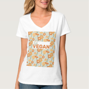 Camiseta Vai Vegan! Flores retrorreflectoras bonito mudas n