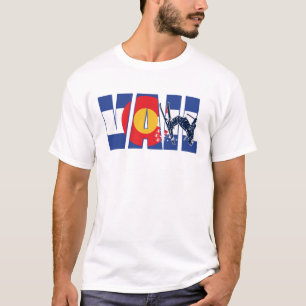 Camiseta Vail Colorado Com Snow Skier