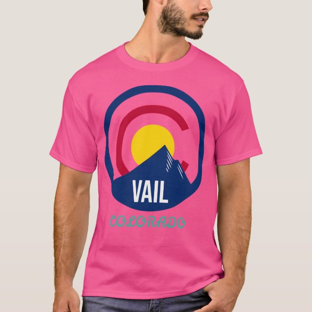 Camiseta Vail Colorado Flag Ative (Frente)