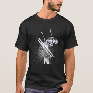 Camiseta Vail Colorado Ski Resort Descida Skier