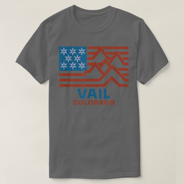 Camiseta Vail Colorado Ski Snowboard Snow Mountain (Frente do Design)