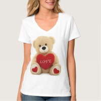 Vaishno Soft Toys Teddy Bear com Coração Vermelho