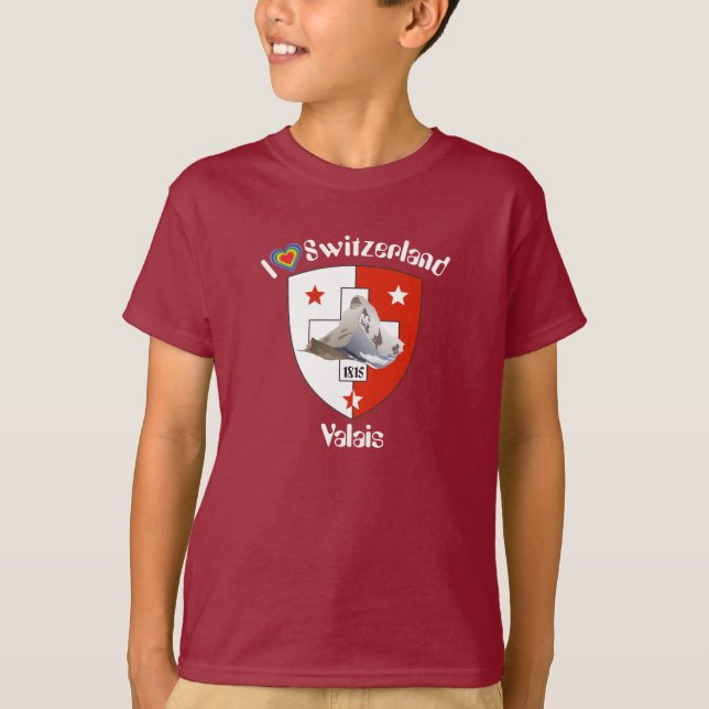 Camiseta Valais, Wallis Suisse alpargata/ (Frente)