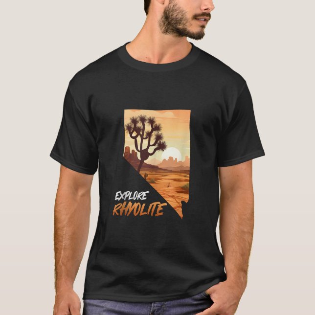 Camiseta Vale da Morte EXPLORE RHYOLITE Cidade Fantasma Div (Frente)