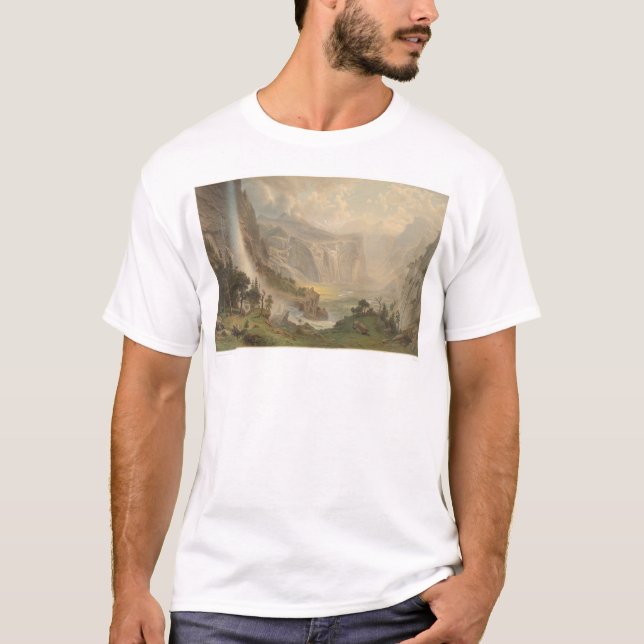 Camiseta Vale de Bierstadt Yosemite, Califórnia (1884A) (Frente)