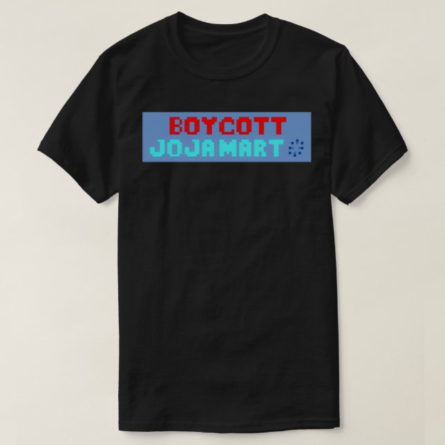Camiseta Vale de Stardew Boycott JojaMart (Frente do Design)