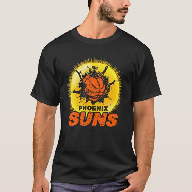 Camiseta Vale Pixel Sun Rise Phoenix Arizona Basketba (Frente)