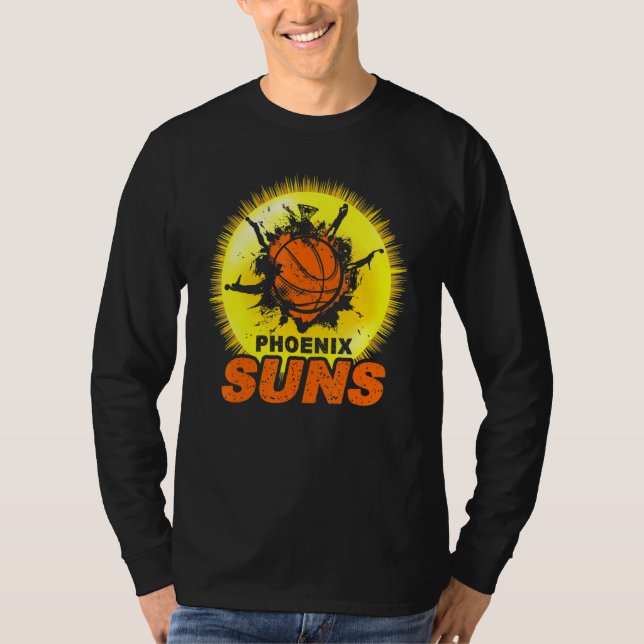 Camiseta Vale Pixel Sun Rise Phoenix Arizona Basketba (Frente)