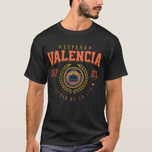 Camiseta Valencia España varsity athletic letters print (Frente)