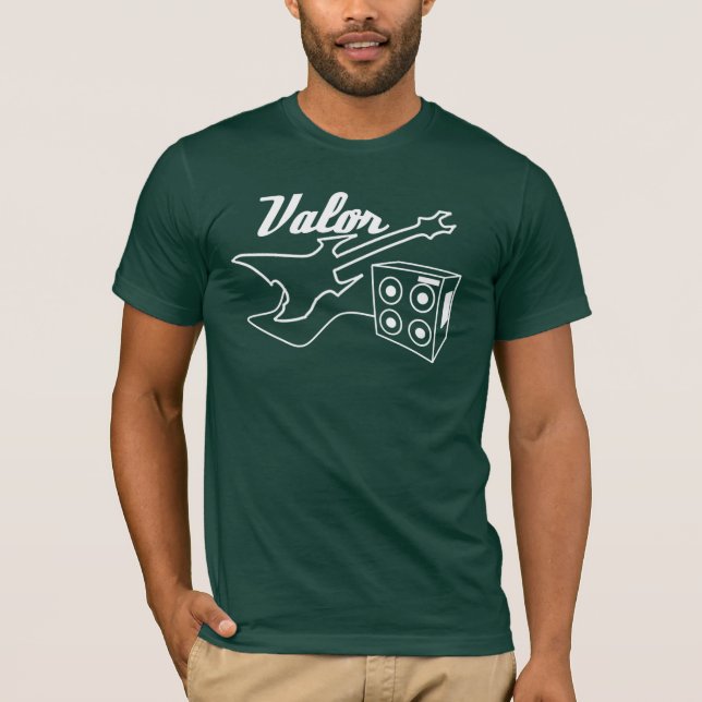 Camiseta Valentia - a guitarra & o ampère (Frente)