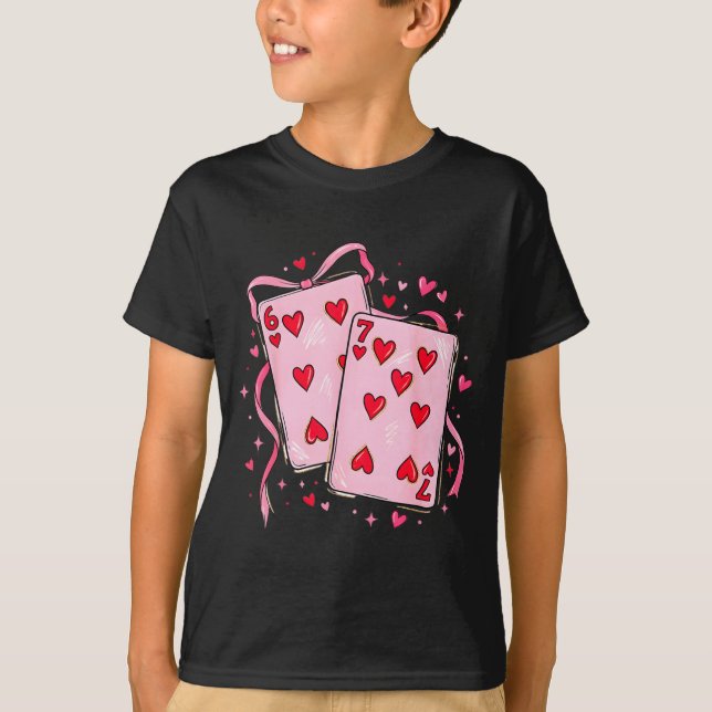 Camiseta Valentine 6 7 Valentines Day Matching Couple Heart (Frente)