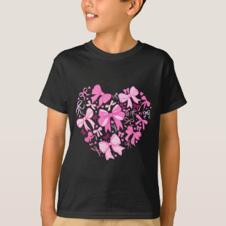 Camiseta Valentine Coquette Pink Bow Heart Women Girls Kids