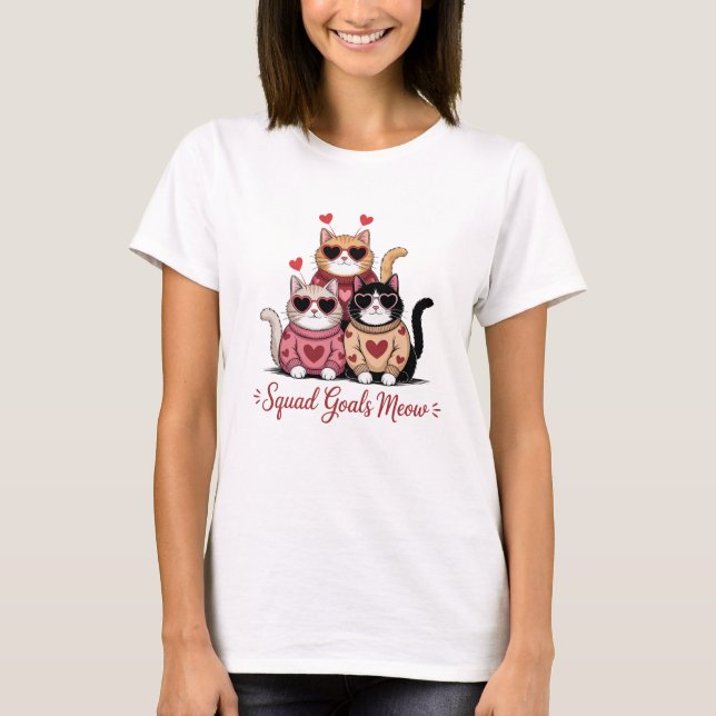 Camiseta Valentine Day Cat Lover (Frente)