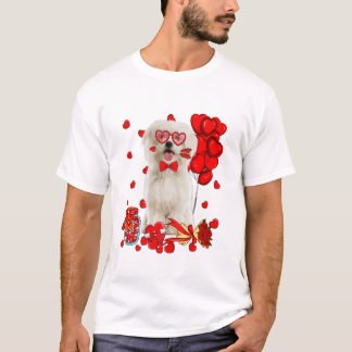 Camiseta Valentine Day Cute Maltês