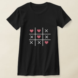 Camiseta Valentine Day tic Tac Toe Hearts