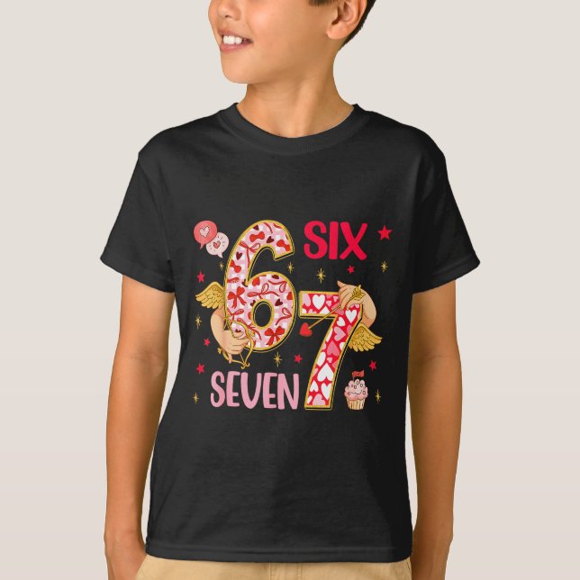 Camiseta Valentine Nge 67 Funny Saying Six Seven Valentine' (Frente)