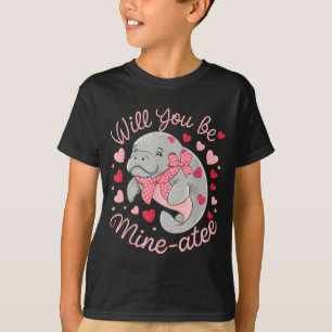 Camiseta Valentine Peixe-boi Animalzinho Fofo Corações Você