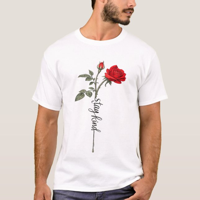 Camiseta Valentine Rose Graphic Men’s T-Shirt  (Frente)