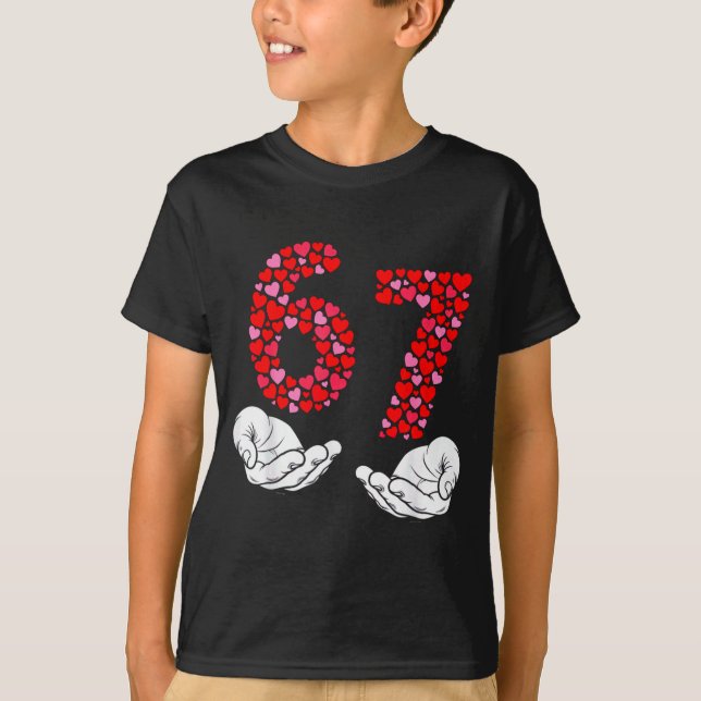 Camiseta Valentine’s Day 6-7 Meme Six Seven 6 7 Valentine H (Frente)