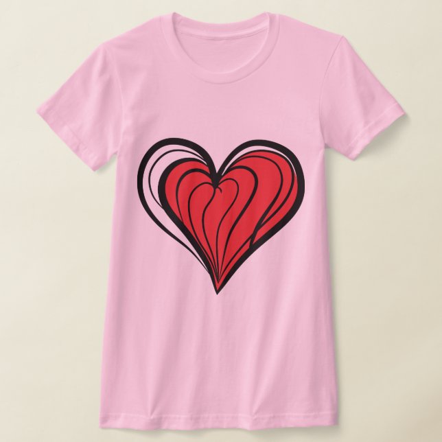 Camiseta Valentine’s Day Gifts - Red Heart (Postura )