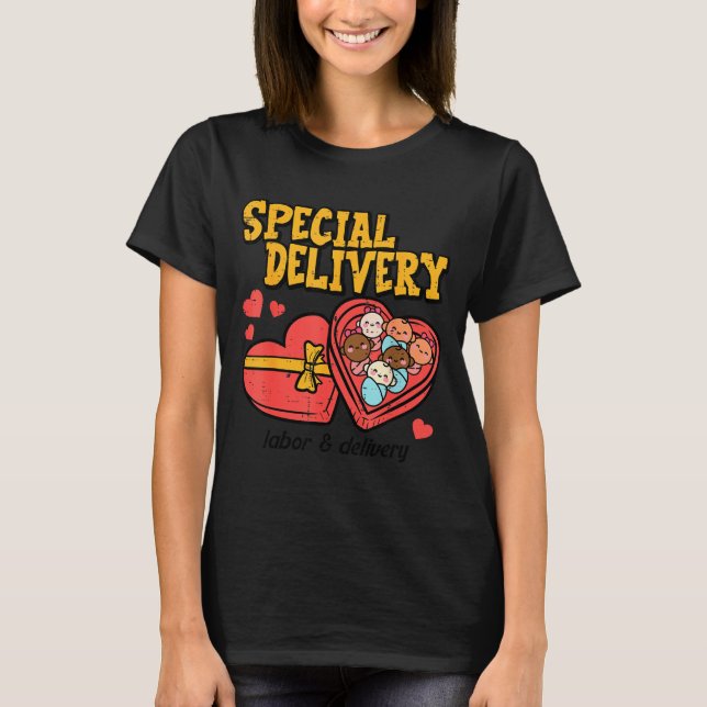 Camiseta Valentines Day Baby Special Labor Delivery Nurse W (Frente)