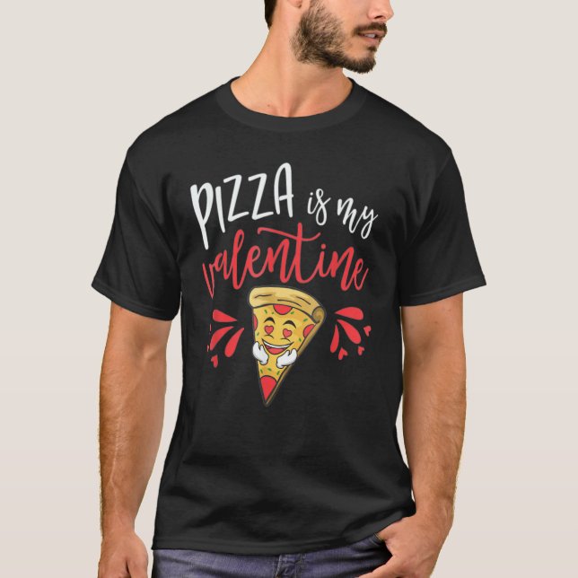 Camiseta Valentines Day  Boys Kids Pizza Is My Valentine 1 (Frente)