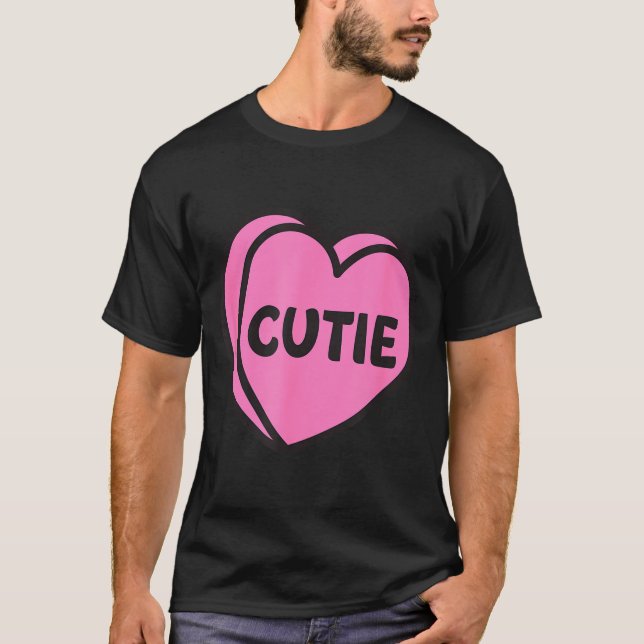 Camiseta Valentines Day Candy Sweet Hearts Love Cutie  (Frente)