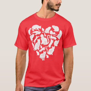 Camiseta Valentines Day Cat Heart Funny Kitty Kitten (1)
