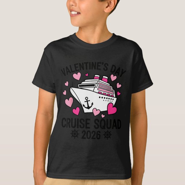 Camiseta Valentines Day Cruise 2026 Cruise Husband Wife Mat (Frente)