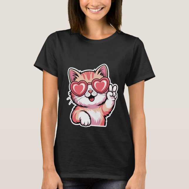 Camiseta Valentine's Day Cute Ballerina Kitten Tutu Art🐱🩰 (Frente)