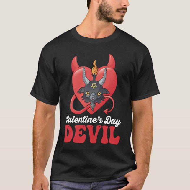 Camiseta Valentine's Day Devil Baphomet (Frente)