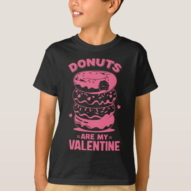 Camiseta Valentine's Day Donut Tee Sweet Candy Donut Are My (Frente)